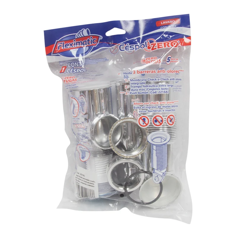 Fleximatic Céspol Push Cromado Bote Chico para Lavabo