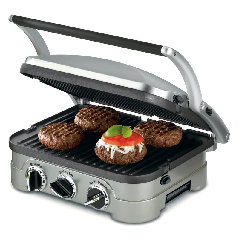 Cuisinart Plancha Parrilla Panini 5 en 1, GR4NP1