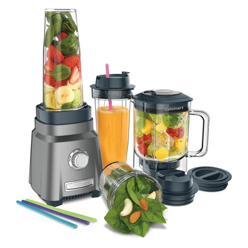 Cuisinart Set Licuadoras Compacta Hurricane (CPB380P1), 8 Piezas