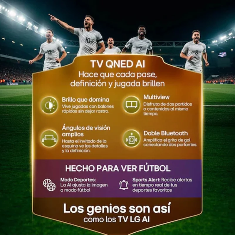 LG Pantalla 65" Mini LED 4K QNED70 Smart, 65QNED70BSA