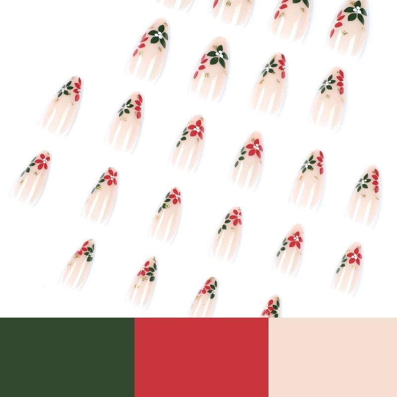 Kunstvolle Nagelkunst mit Blumenakzenten Karnz