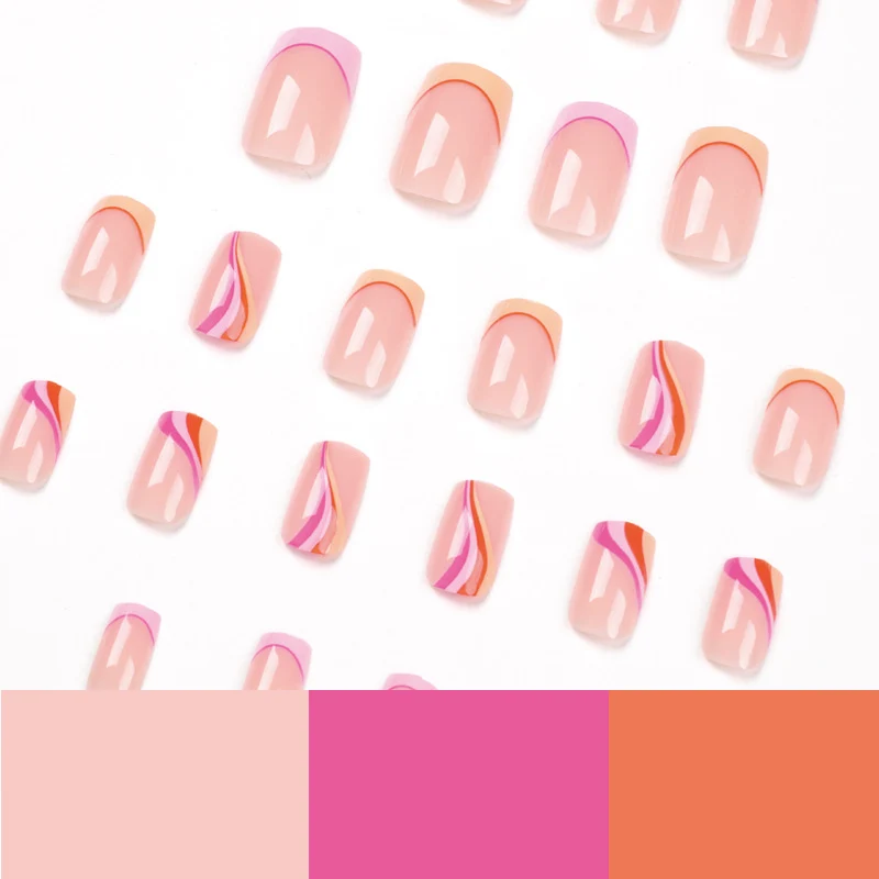 Kunstvolle Nagelkunst im modernen Wellen-Design Karnz
