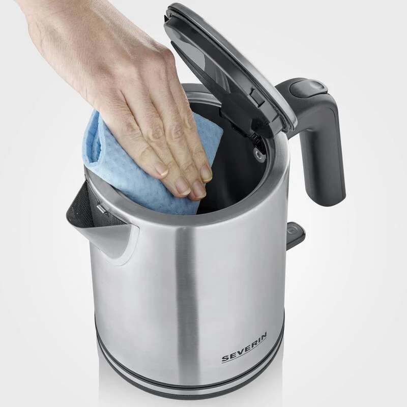 B-Ware Severin Wasserkocher WK3489 Edelstahl 1L 2400W mit Kontrollleuchte silber/sch...