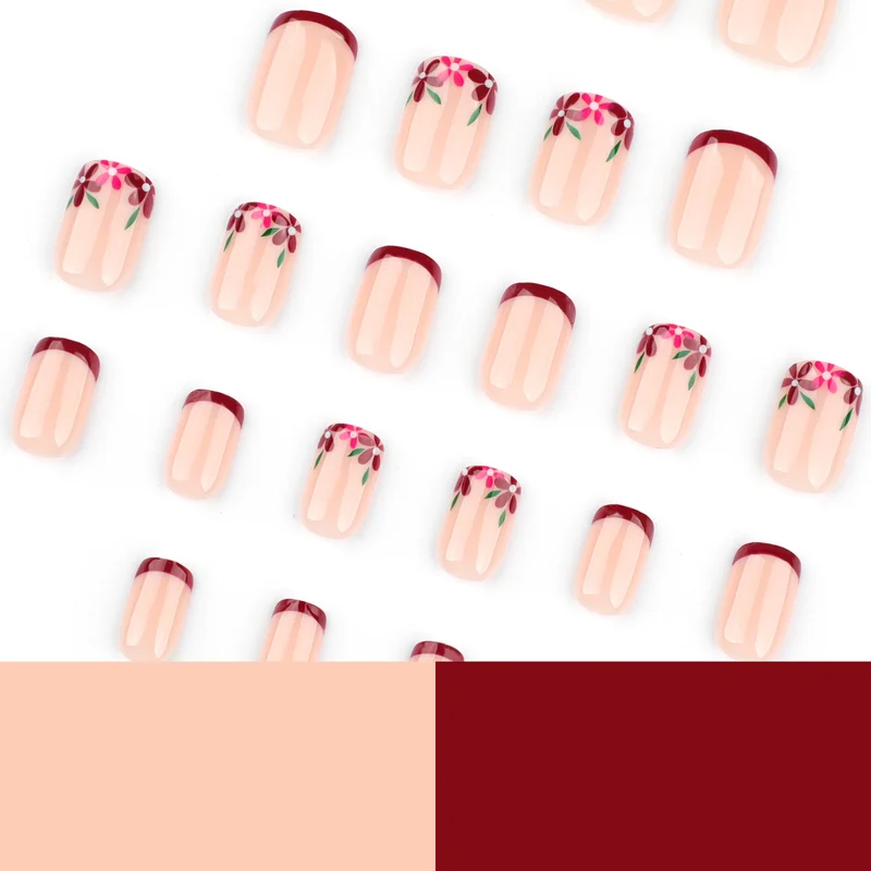Kunstvolle Nagelgestaltung mit Blumen- und Farbverlaufseffekten Karnz
