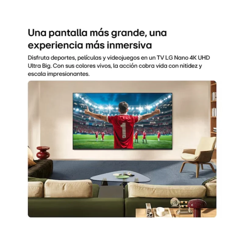 LG Pantalla 75" Nano 4K UHD AI Smart NU80 2026, 75NU800BPSB