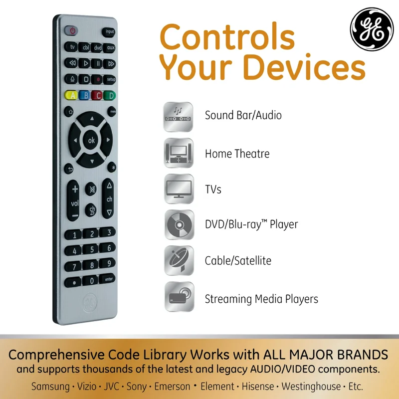General Electric Control Remoto 4 Dispositivos Ultra Pro, Ge 33709