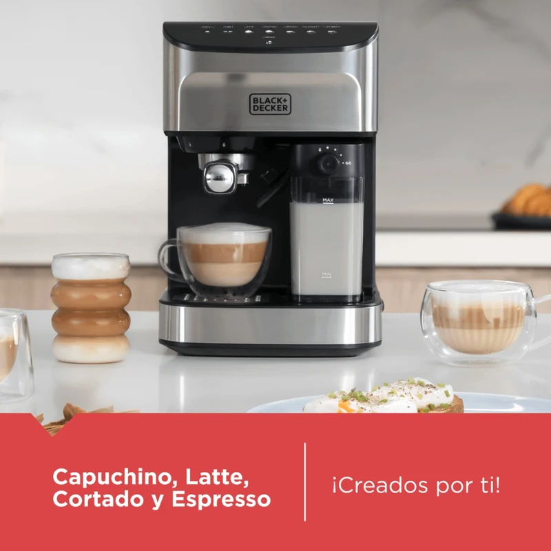 Black & Decker Máquina para Café Espresso Semiautomática, EM0412-1SDLA
