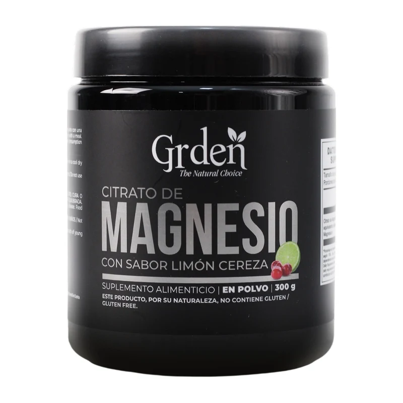 Grden Suplemento Alimenticio Citrato de Magnesio en Polvo, 300g