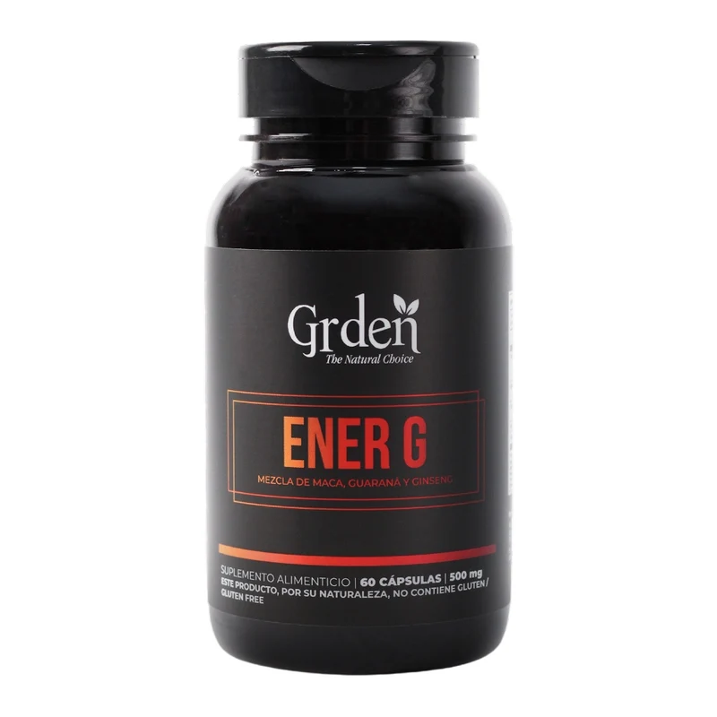 Grden Suplemento Alimenticio ENER G Energía y Vitalidad, 60 Cápsulas