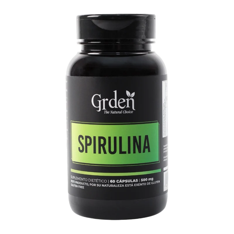 Grden Suplemento Alimenticio Spirulina Antioxidante/Antiinflamatorio, 60 Cápsulas