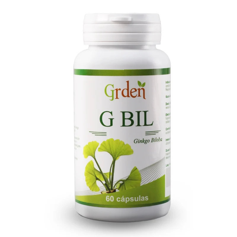 Grden Suplemento Alimenticio GBIL - Ginkgo Biloba Sistema Circulatorio, 60 Cápsulas