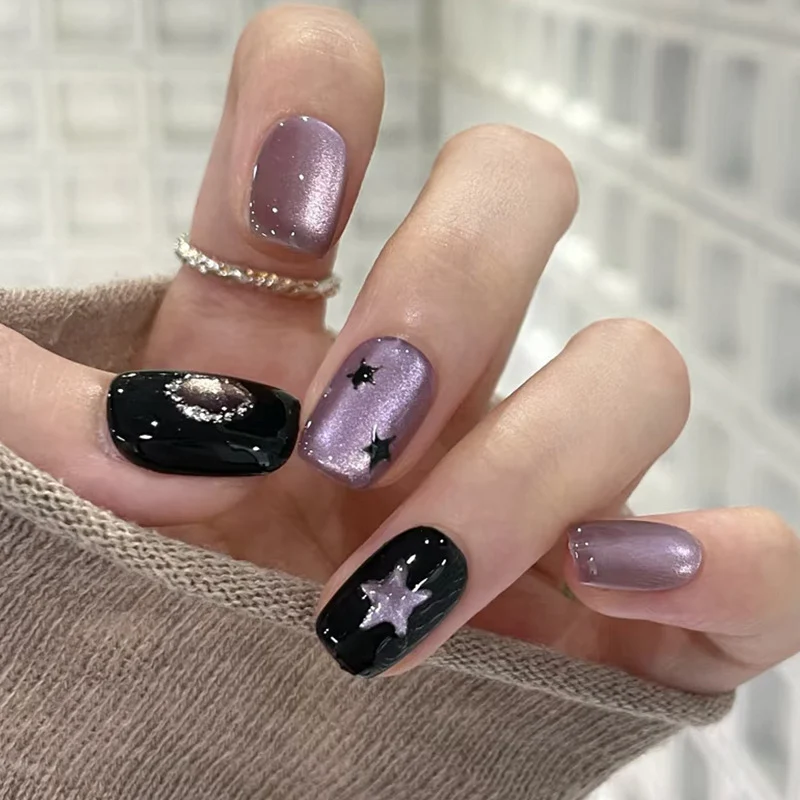 Premium Glittery Press-On Nail Set Karnz