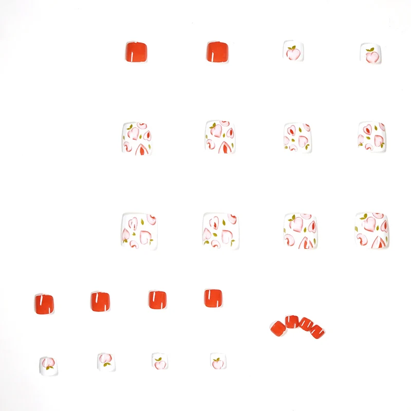 Kunstvolle Fußnagelkunst mit fruchtigem Design Karnz