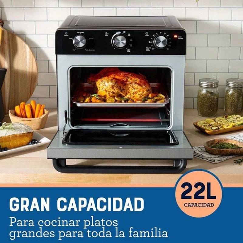 Oster Horno con Freidora de Aire 22 Litros (TSSTTVMAF1NS)