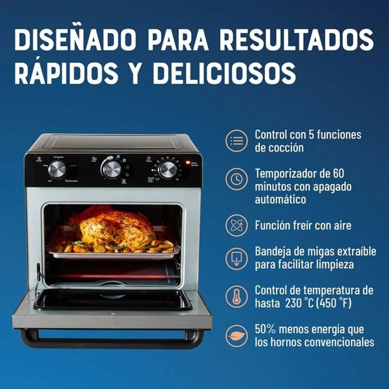 Oster Horno con Freidora de Aire 22 Litros (TSSTTVMAF1NS)