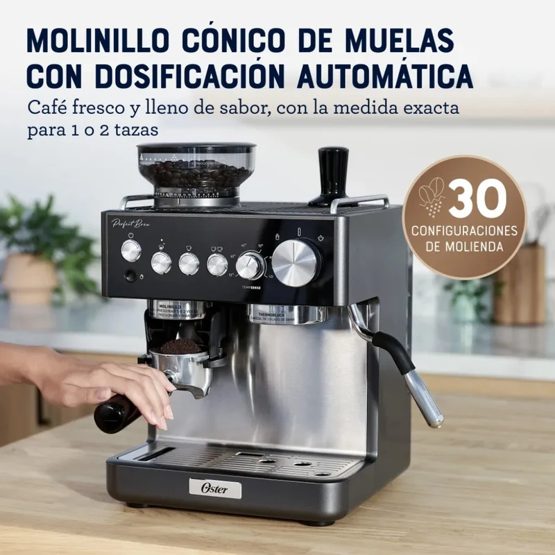 Oster Máquina de Café Espresso Semiautomática Perfect Brew, BVSTEM7301