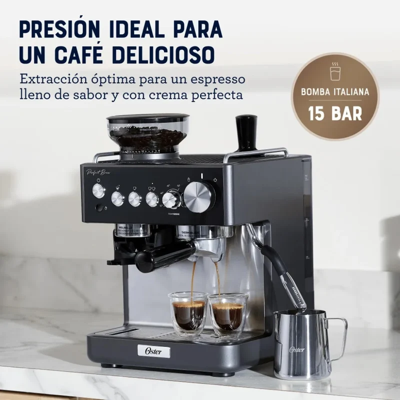 Oster Máquina de Café Espresso Semiautomática Perfect Brew, BVSTEM7301