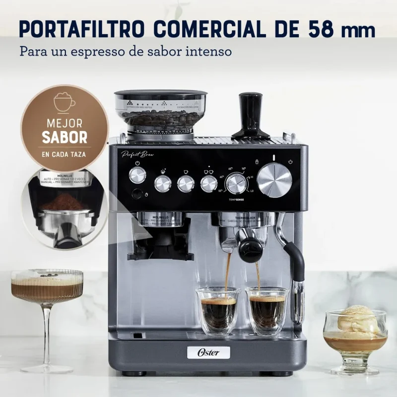 Oster Máquina de Café Espresso Semiautomática Perfect Brew, BVSTEM7301