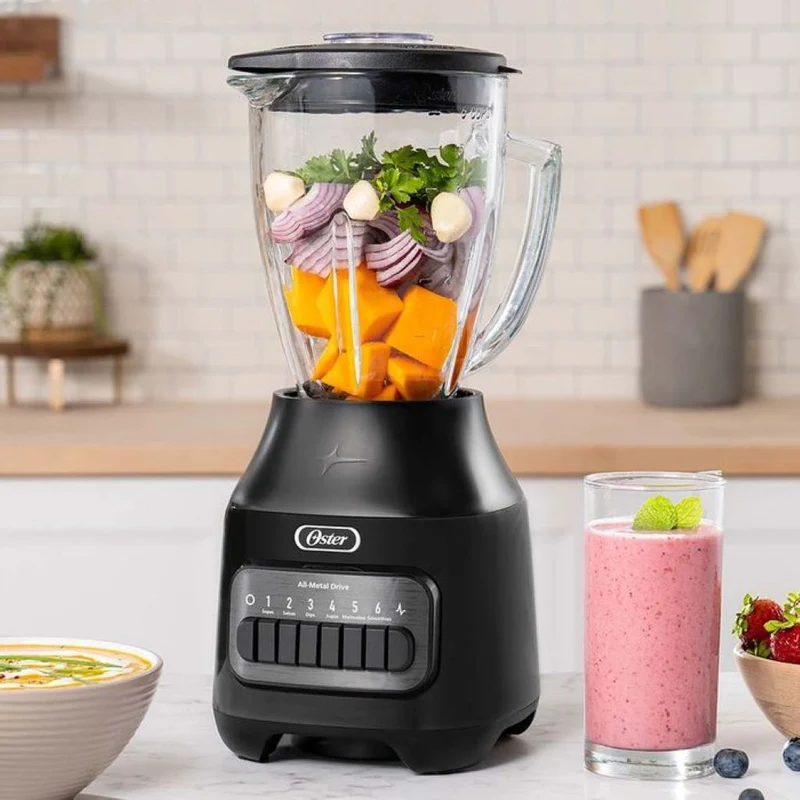 Oster Licuadora Jarra de Vidrio 6 Velocidades 1.5 L (BLSTPEG)