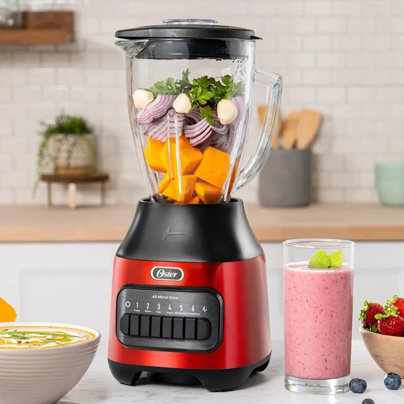 Oster Licuadora Jarra de Vidrio 6 Velocidades 1.5 L (BLSTPEG)