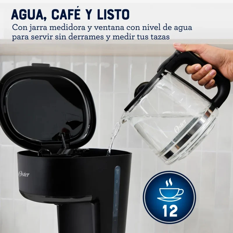Oster Coffee Maker Eléctrico 12 Tazas, BVSTDCS121B