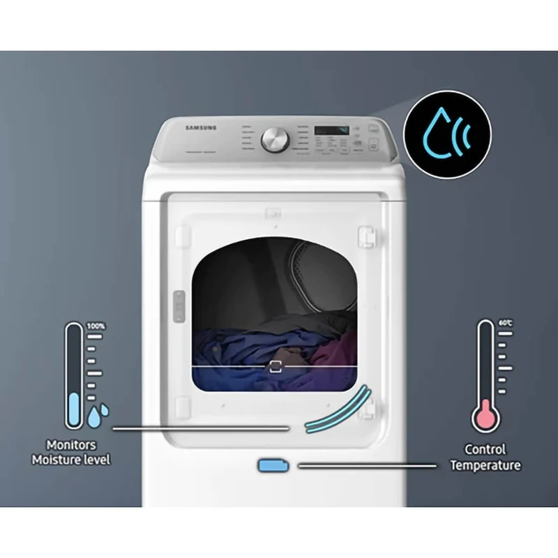 Samsung Secadora de Ropa Eléctrica 22 Kg Sensor Dry (DVE22A3200W/AP)
