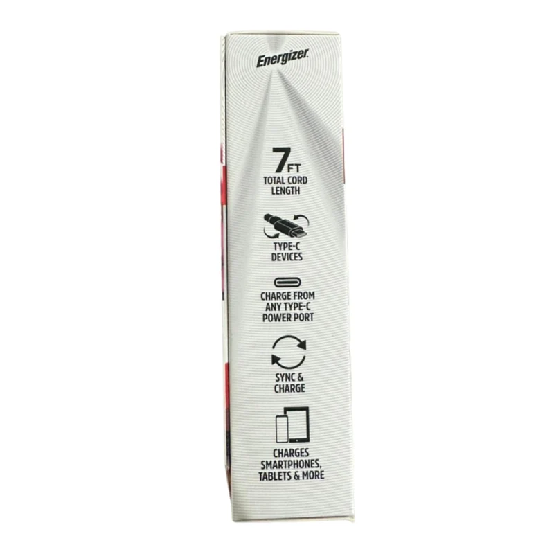 Energizer Cable Retráctil USB-C a USB-C PD 30W, 2.3 Metros