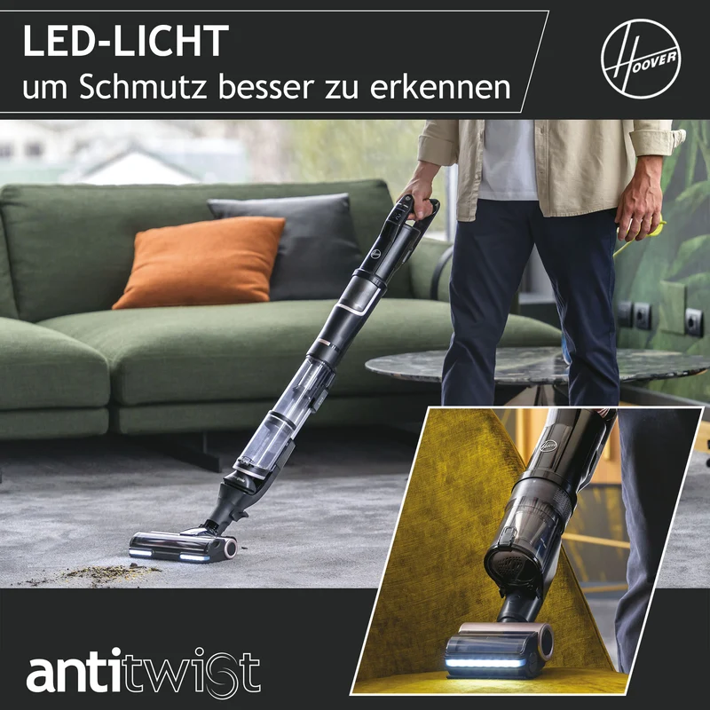 Hoover HFX PET Akku-Staubsauger mit Tierhaar-Düse [HFX10P]