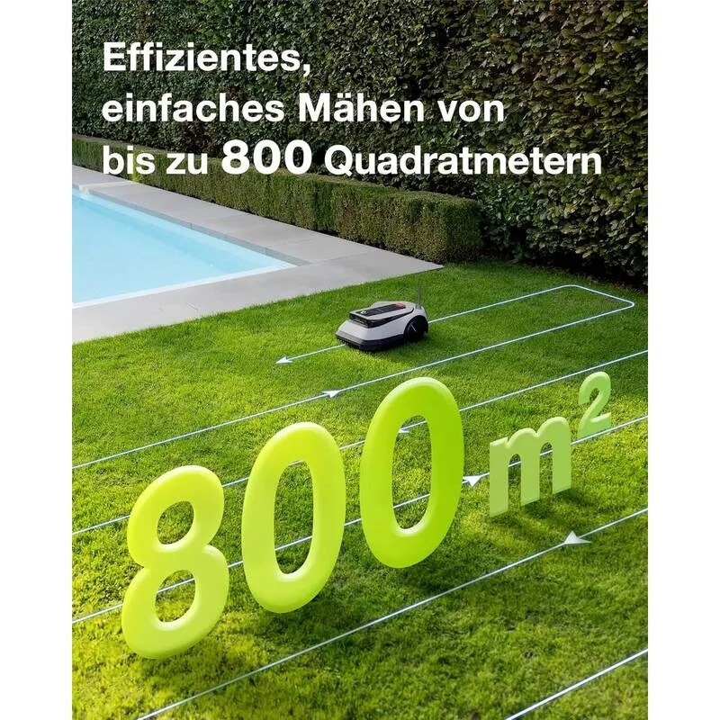 D-Ware ECOVACS GOAT G1-800 Mähroboter Rasenmäher Roboter Rasen IPX6 220mm Schnittbreite