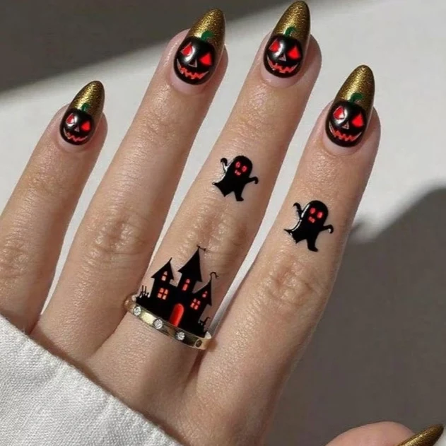 Halloween-Themen Acrylic Nail Art Set Karnz