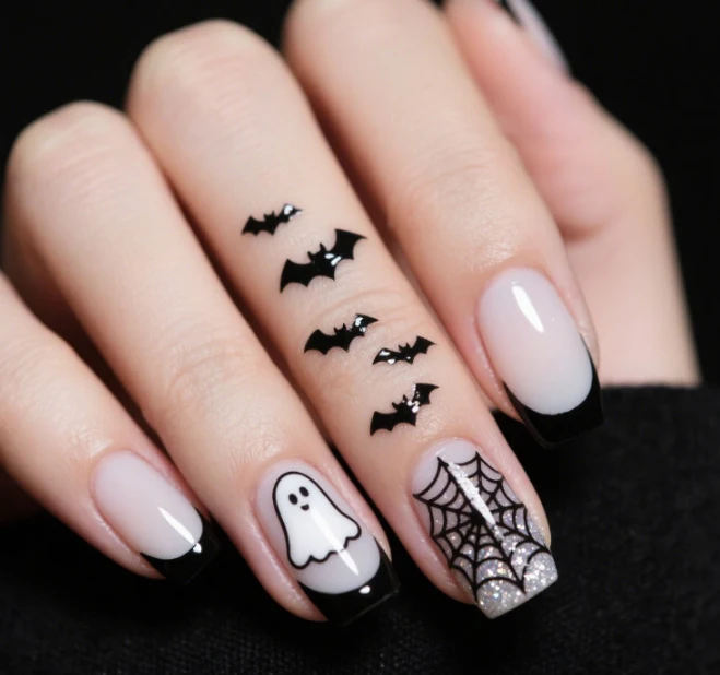 Halloween-Themen Acryl-Nagelkunstset Karnz