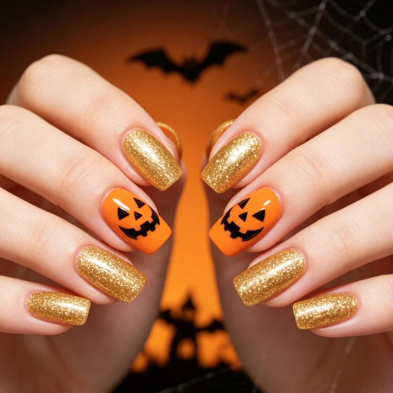 Halloween-Themen-Acryl-Nagelkunst Karnz