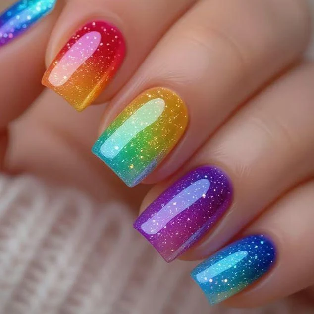 Gradient Glitter Nail Art Enhancements Karnz