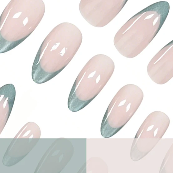 Gradient Glitter French Tip Nagelverstärkungen Karnz