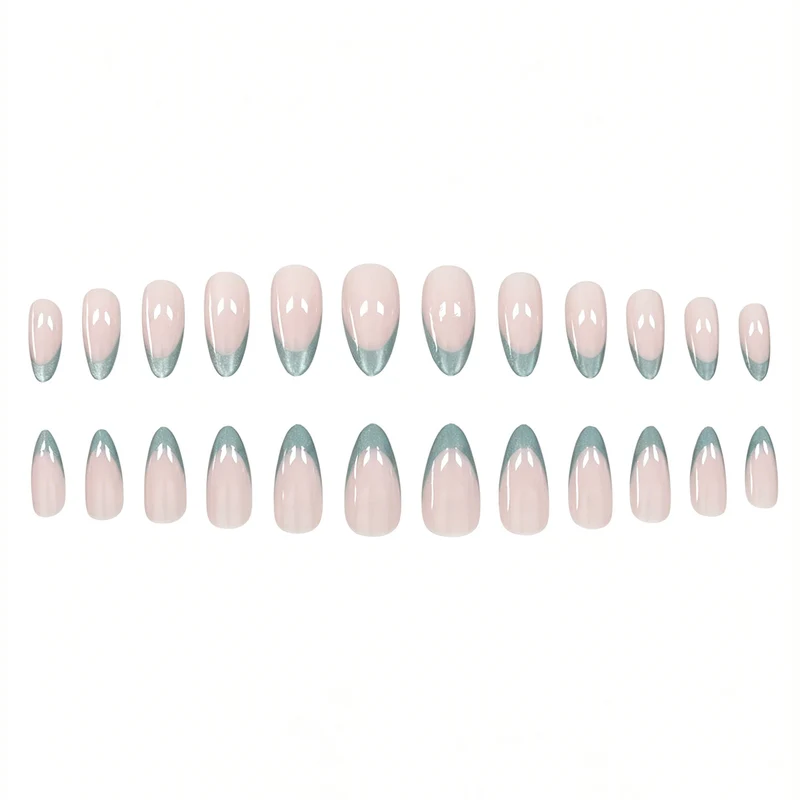 Gradient Glitter French Tip Nagelverstärkungen Karnz