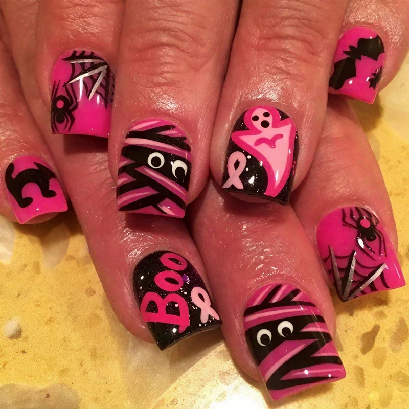 Gothic Floral Nagelkunst Design Karnz