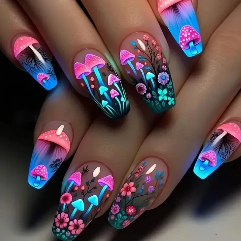 Glow-in-the-Dark Künstlerisches Nagelkunst Set Karnz