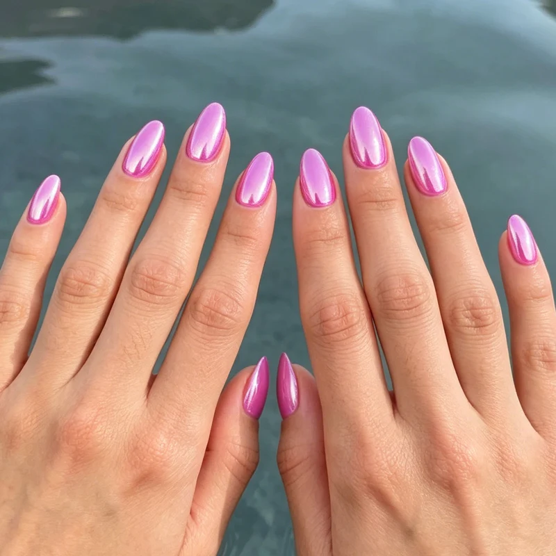 Glänzende Stiletto-Nagelverzierungen Karnz