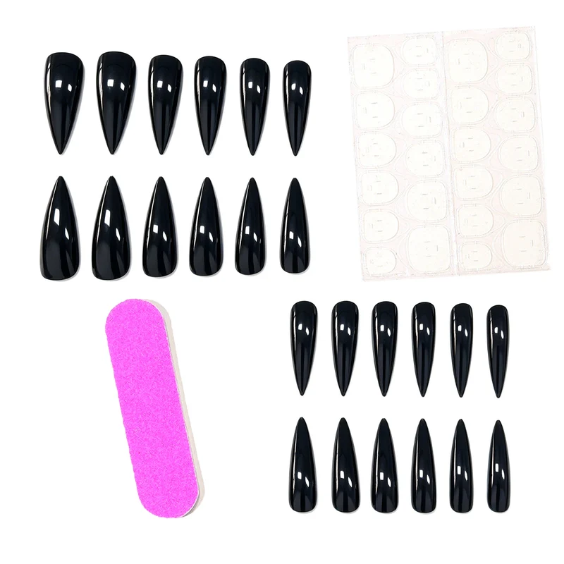 Glänzende Stiletto-Nagelverstärkungen Karnz 1789915940