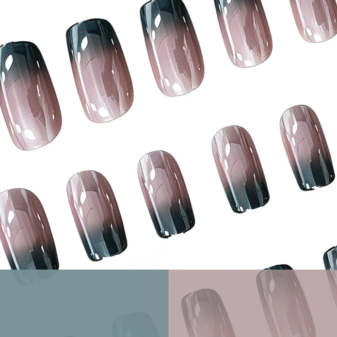 Glänzende Ombre Nail Art Verlängerungen Karnz