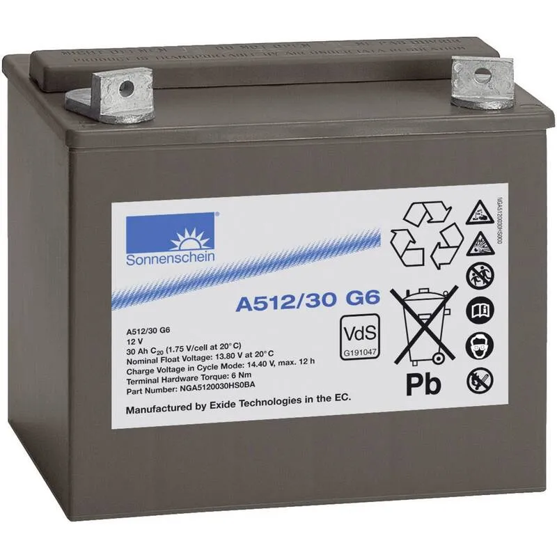 B-Ware GNB Bleiakku Batterie Akku 12V 30Ah BleiGel M6Schraubanschluss 197x180x132mm