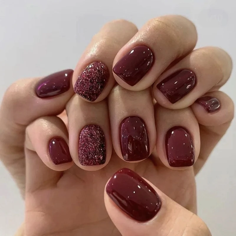 Glänzende Glitzerne Nagelkunst Verbesserungen Karnz