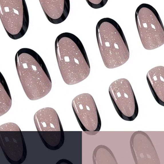 Glitzernde Ombre Stiletto Nagelverlängerungen Karnz