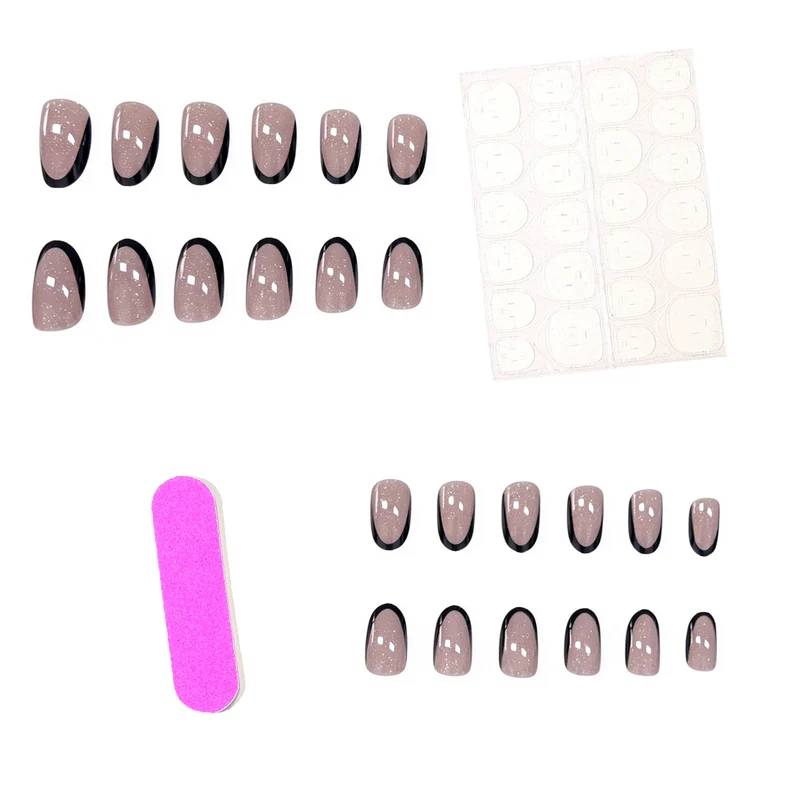 Glitzernde Ombre Stiletto Nagelverlängerungen Karnz