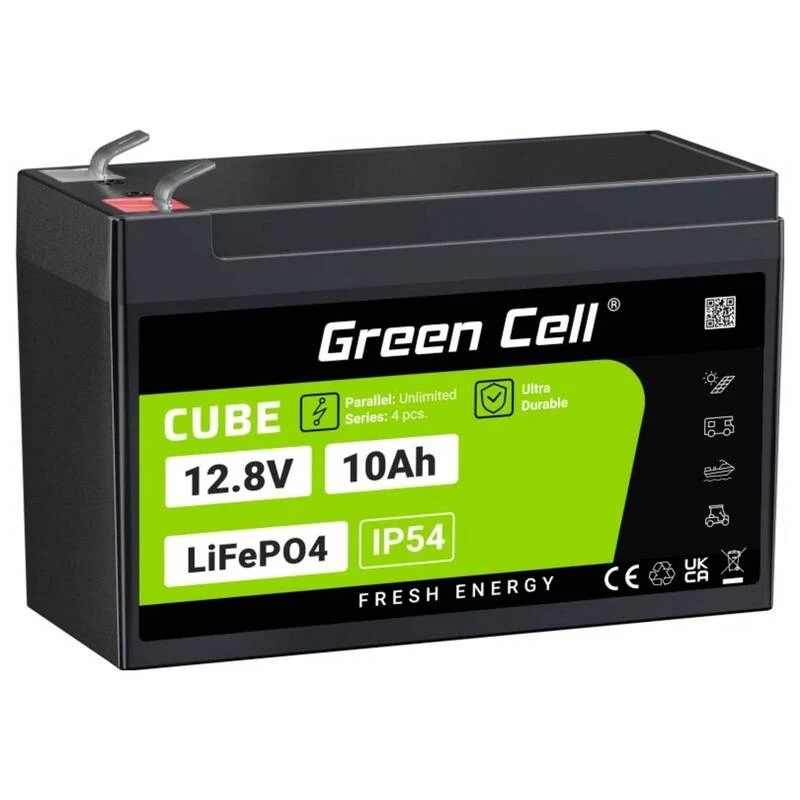 B-Ware Green Cell Spezialakku Batterie Li Fe Po4 Akku Block Flachstecker 12.8 V 10 Ah