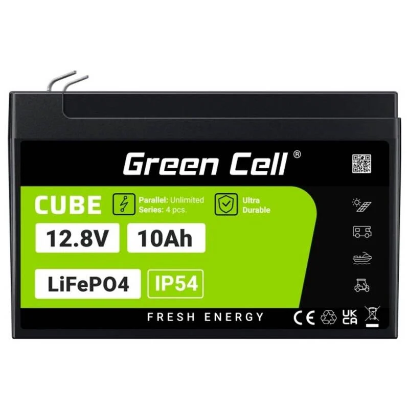 B-Ware Green Cell Spezialakku Batterie Li Fe Po4 Akku Block Flachstecker 12.8 V 10 Ah