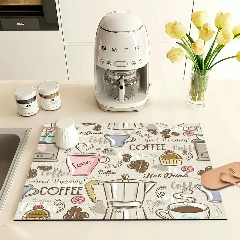 Kaffee-Thema Küchenmatte