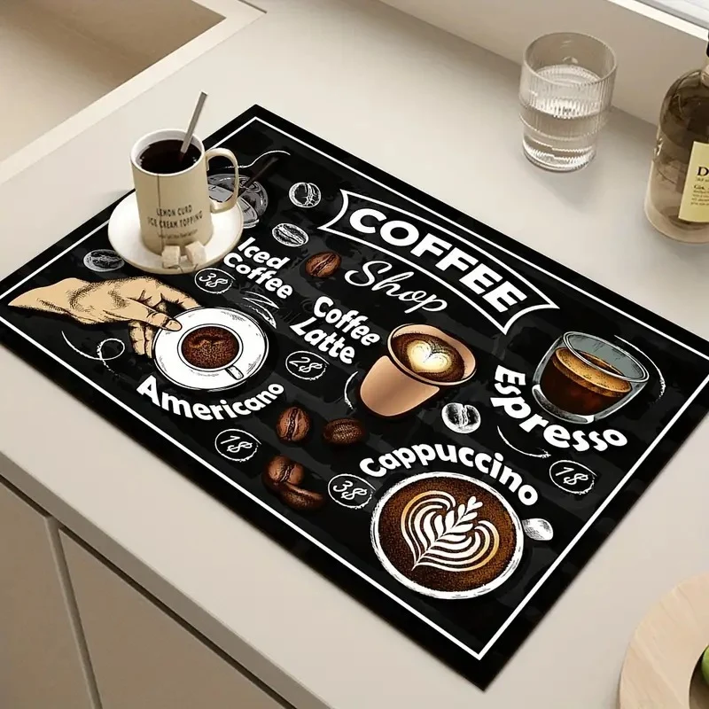 Kaffee-Thema Küchenmatte