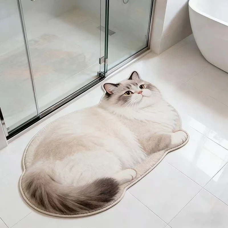 Katzenförmiger Teppich