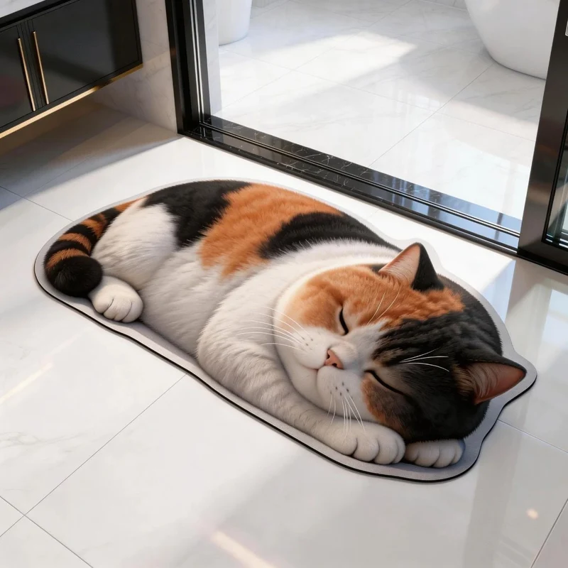 Katzenförmiger Teppich